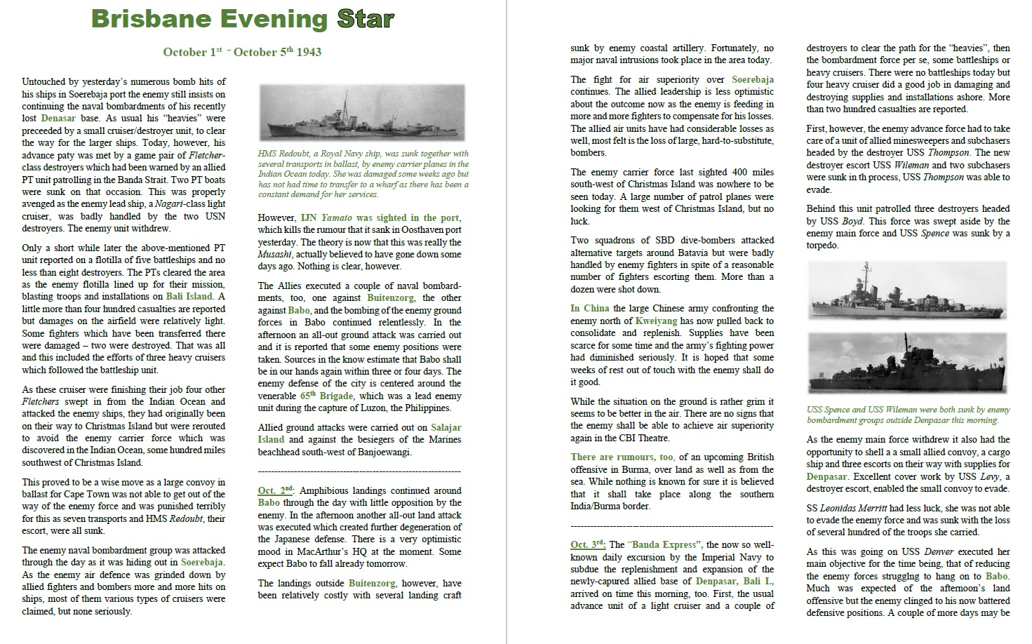 Brisbane Evening Star October 5th 1943 - pages 1 - 2.jpg