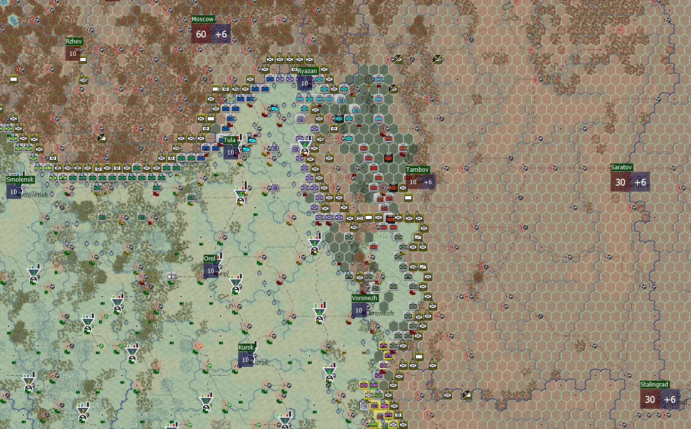 Turn 58, By the combined power of PzGrp 1 and 2 the soviets will fall....jpg