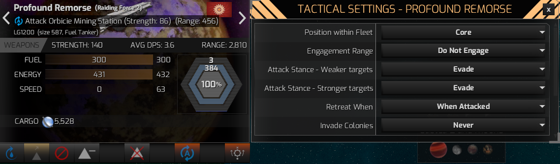 Selection panel and tactical settings.png