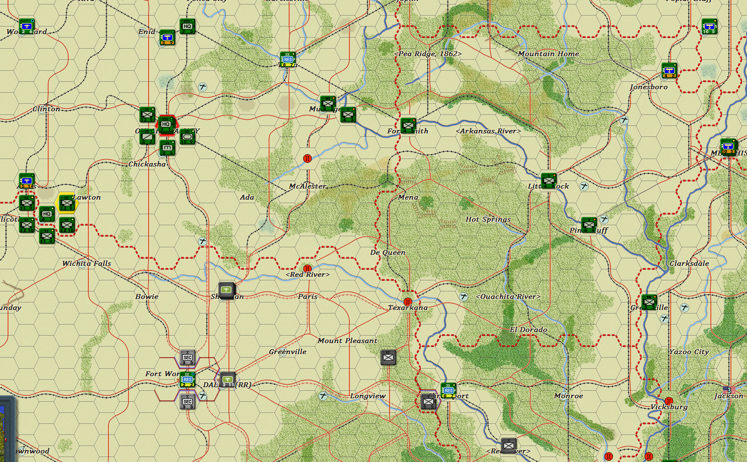 Allied defenses in the West. Primarily Infantry with an Armoured Division, Cavalry Division and their very own Engineer.