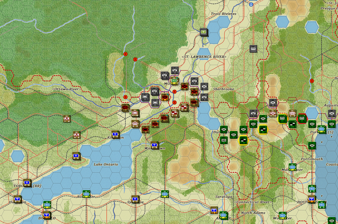 Canadian and Commonwealth forces retreat from Montreal as it is outflanked