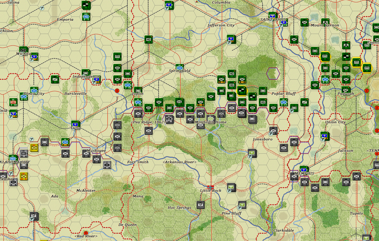 Allied forces begin to retreat.