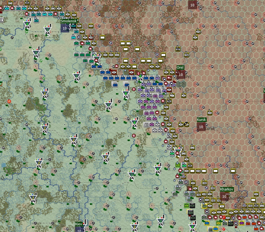 Turn 115, Central Front...not much action but re-alignment of 17th army and retreat of the rest....jpg