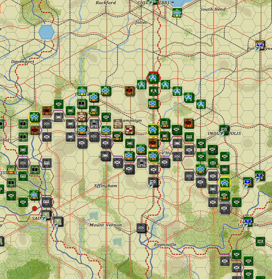 The Allies real under constant Axis pressure in Illinois.
