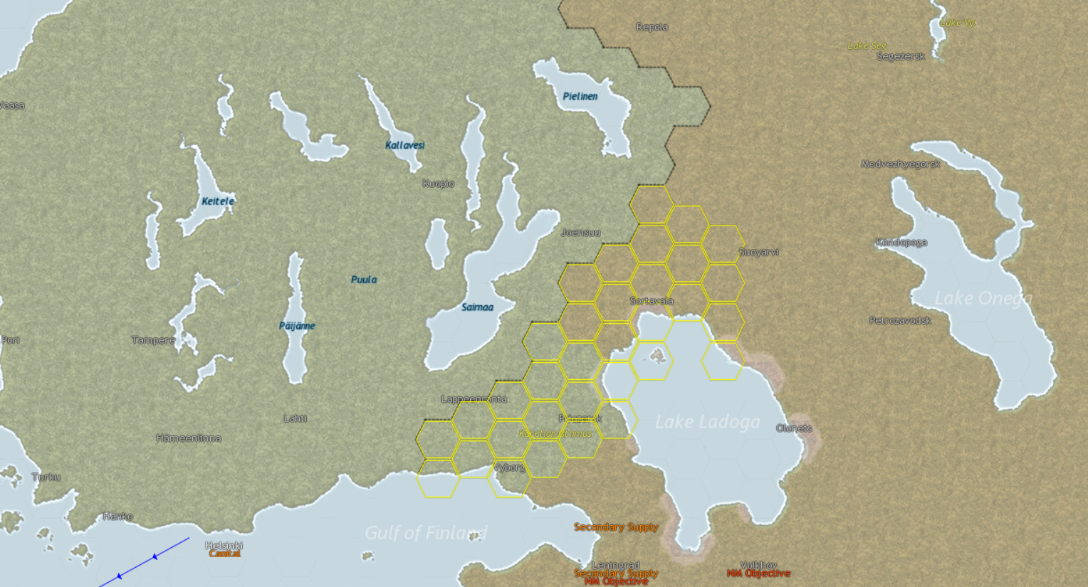 Land that Finland should annex from the Soviets after being in control of all of it