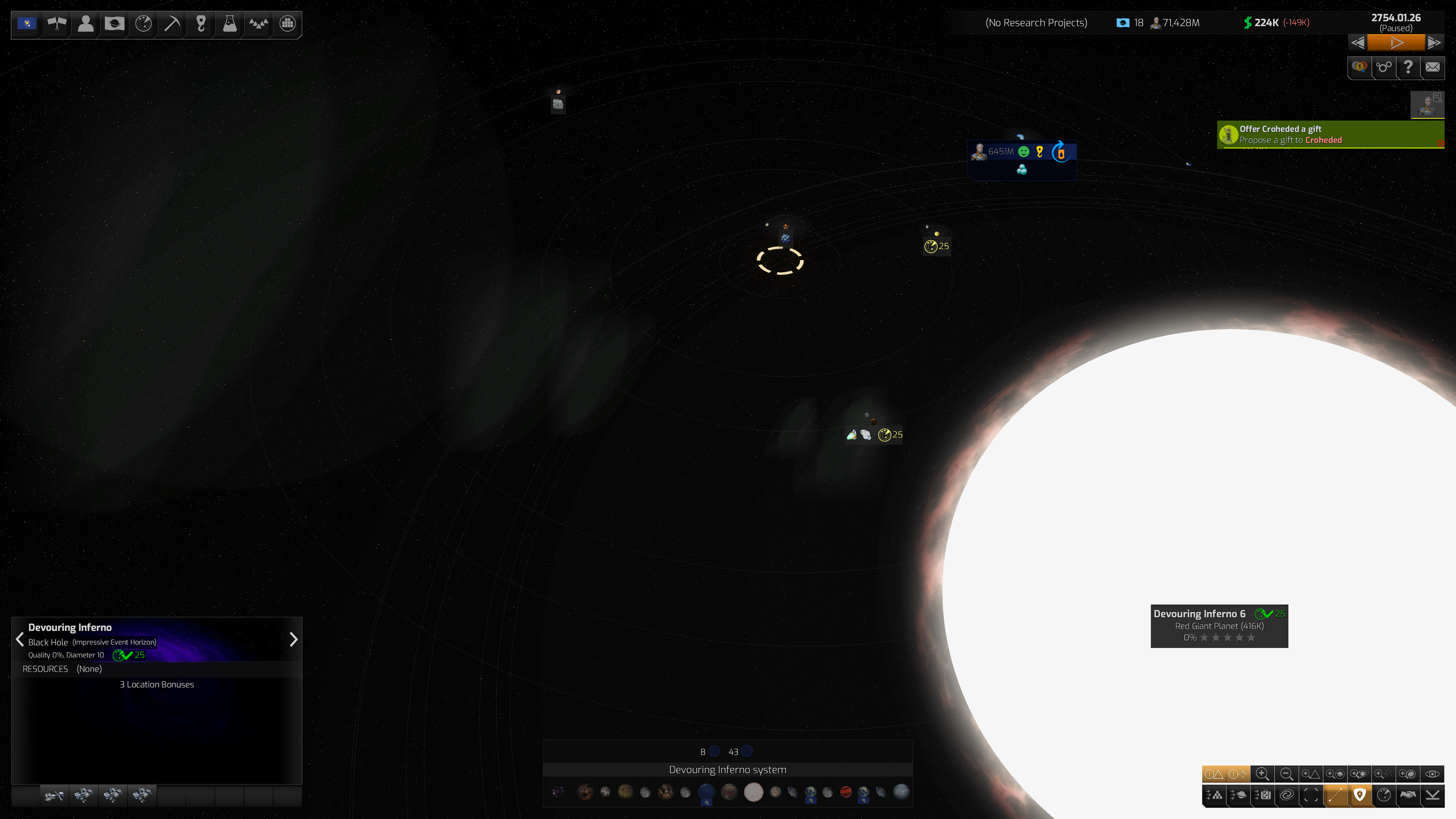 Black Hole with Red Giant - ugh, planets have to go