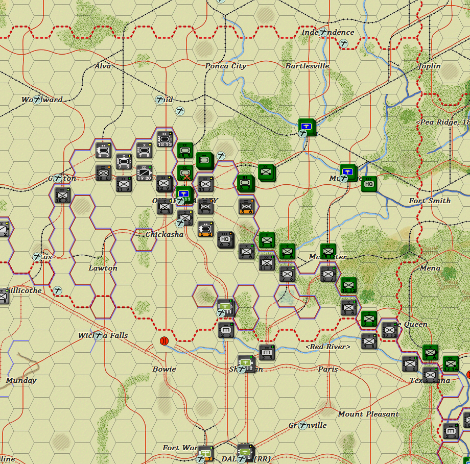 Axis and Allied tanks struggle for control of Oklahoma.