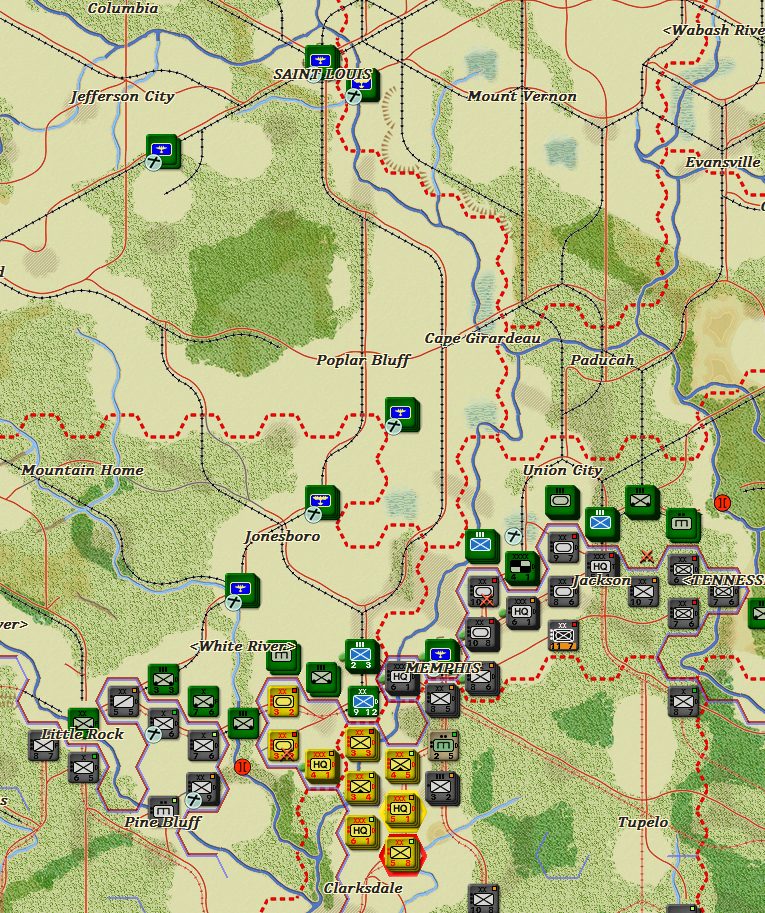 Memphis is surrounded by burnt out German forces