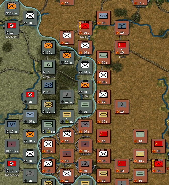 German HQ using Swastica and new Soviet Union Shock Army colour scheme..jpg