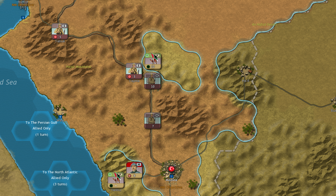 Ottoman soldiers leave Medina. We will be back!