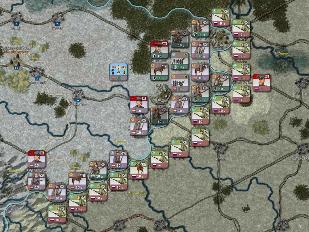Russian counterattack. Snow halts any further offensive action but the city is till under serious threat.