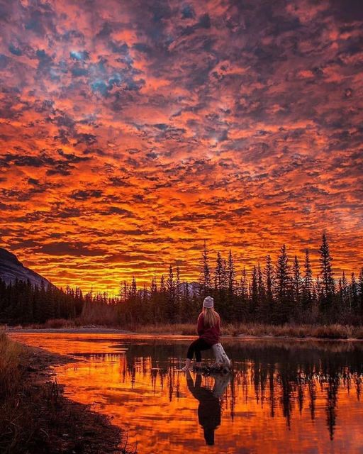 Sunrise skies on fire over Banff.jpg