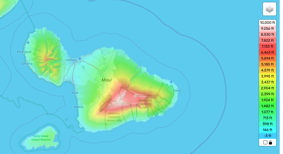 Maui topographical with elevation chart.png