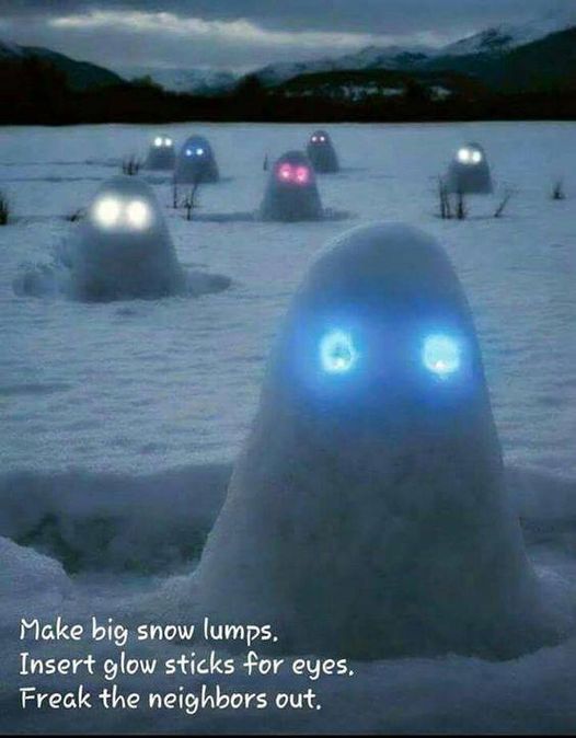 make big snow lumps  put glow sticks for eyes  freak the neighbors out.jpg