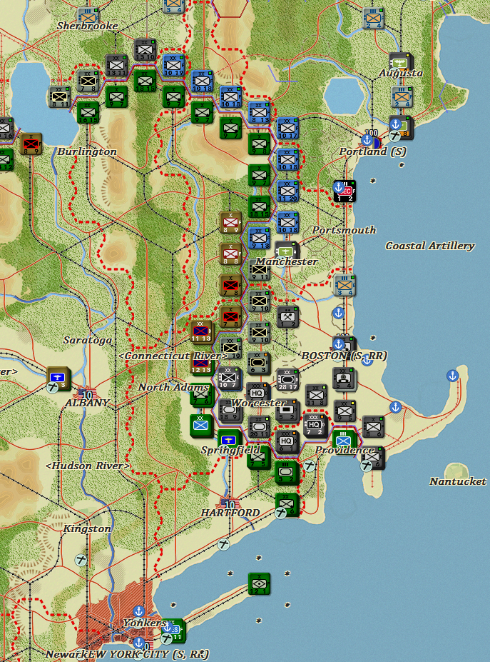 Axis forces continue to push a slow advance against heavy resistance. Half the newly arriving Axis Panzer forces are being sent here and the widening front has allowed Finnish and Swedish forces to go more onto the defencive freeing up more capable German forces for the fighting.