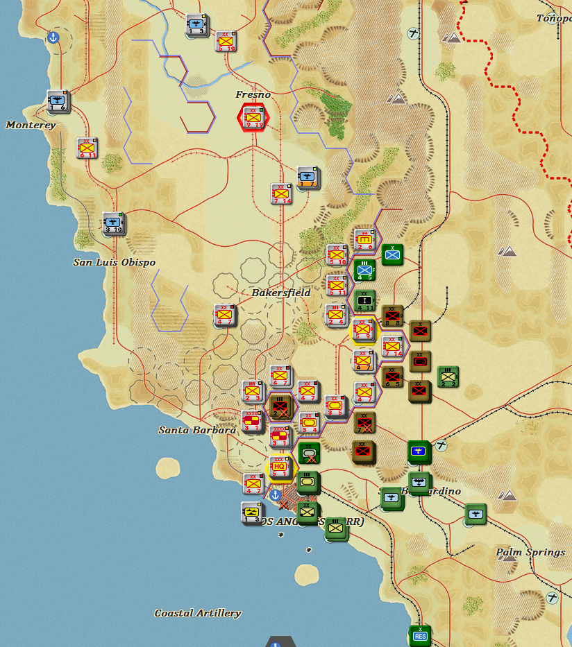 The Japanese desperately try and advance into Los Angeles