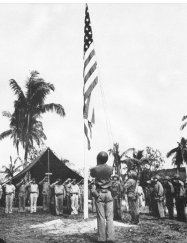 American Flag raised on Guam