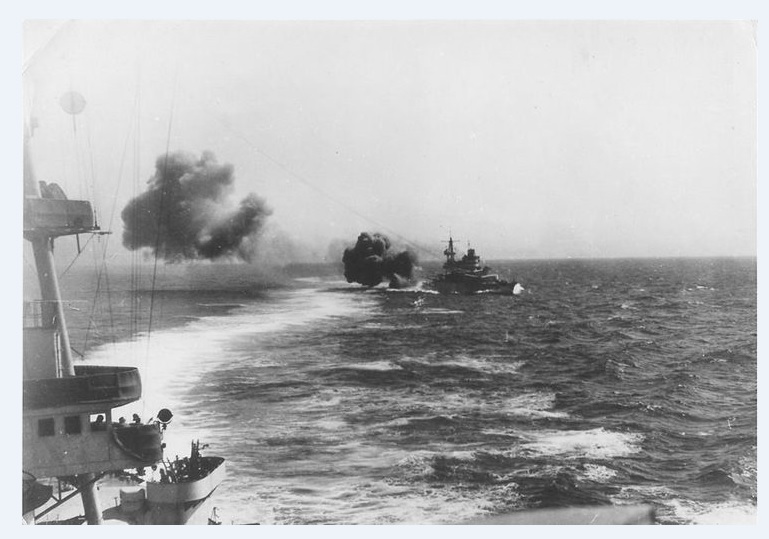 The Italian Fleet Open Fires At Long Range.jpg