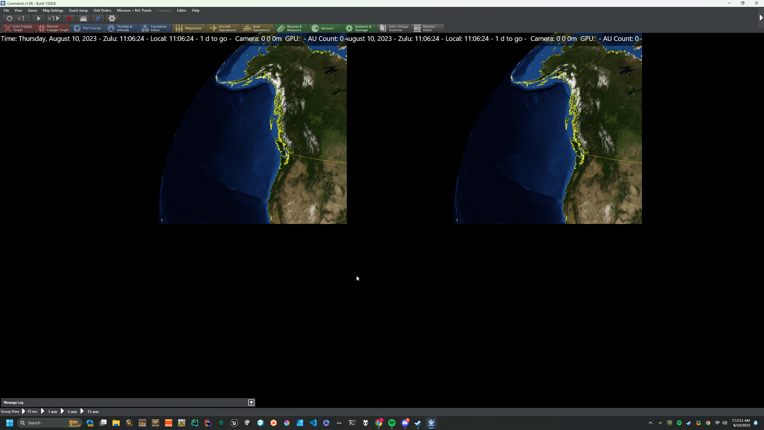 Showcasing the map not updating when resizing the window.