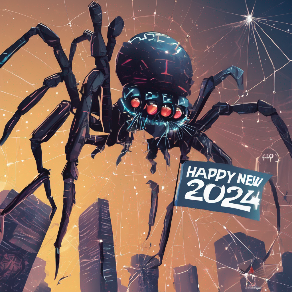 Space_faring_spiders_holding_a_banner_saying____'happy_new_year_2024___'._Cyberpunk_picture.png