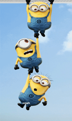 hanging Minions.gif