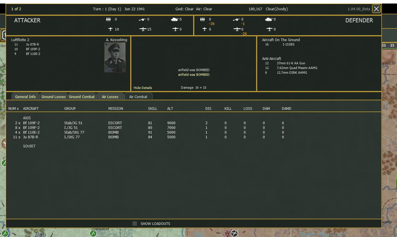 1st Combat Result