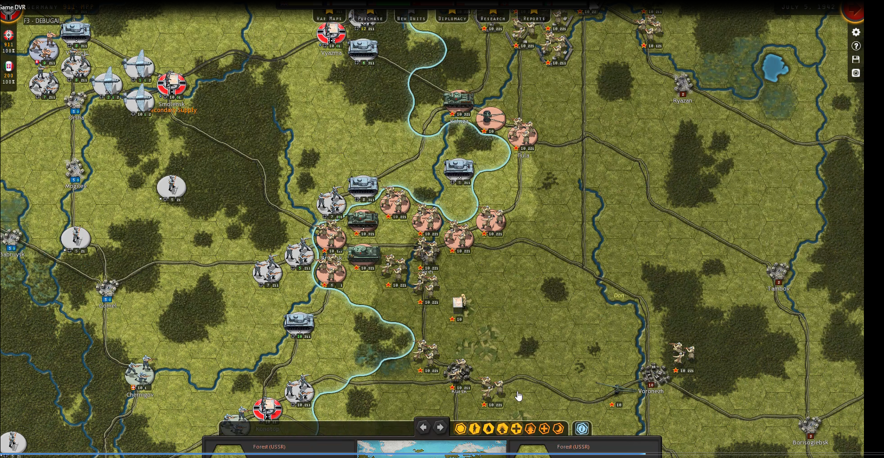 south