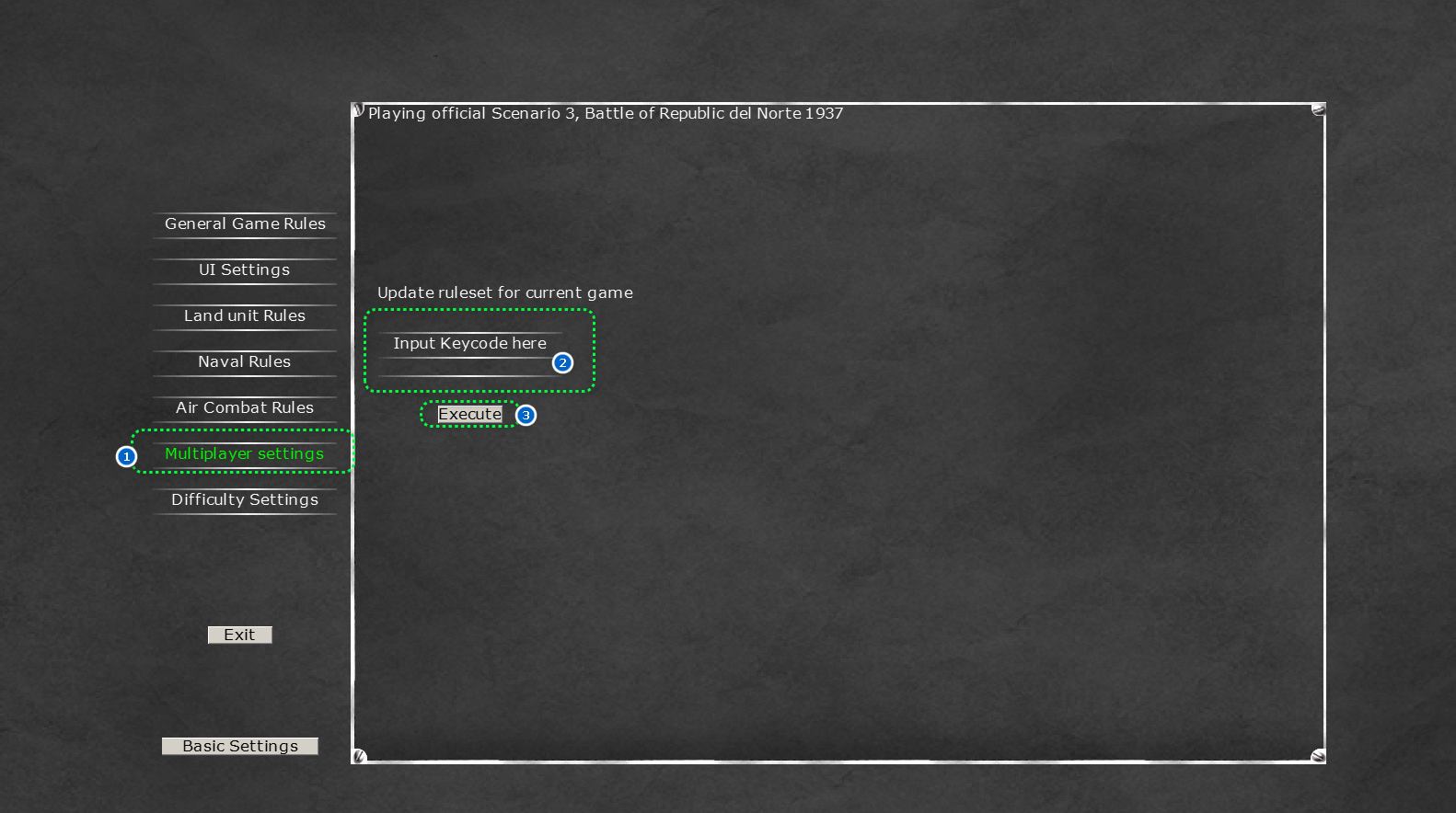 Showing Input field for Keycode Input, be sure to excute and save!