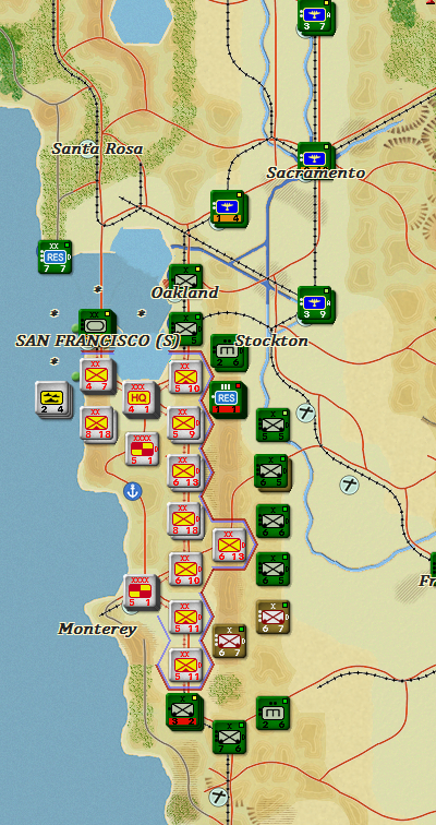 The Japanese pushing hard for the harbour of San Fransisco