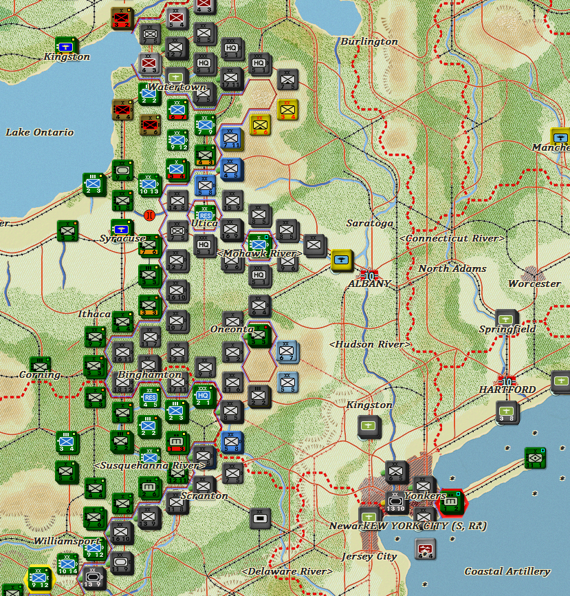 The Allied retreat from New York is a disaster with at least a dozen divisions being destroyed