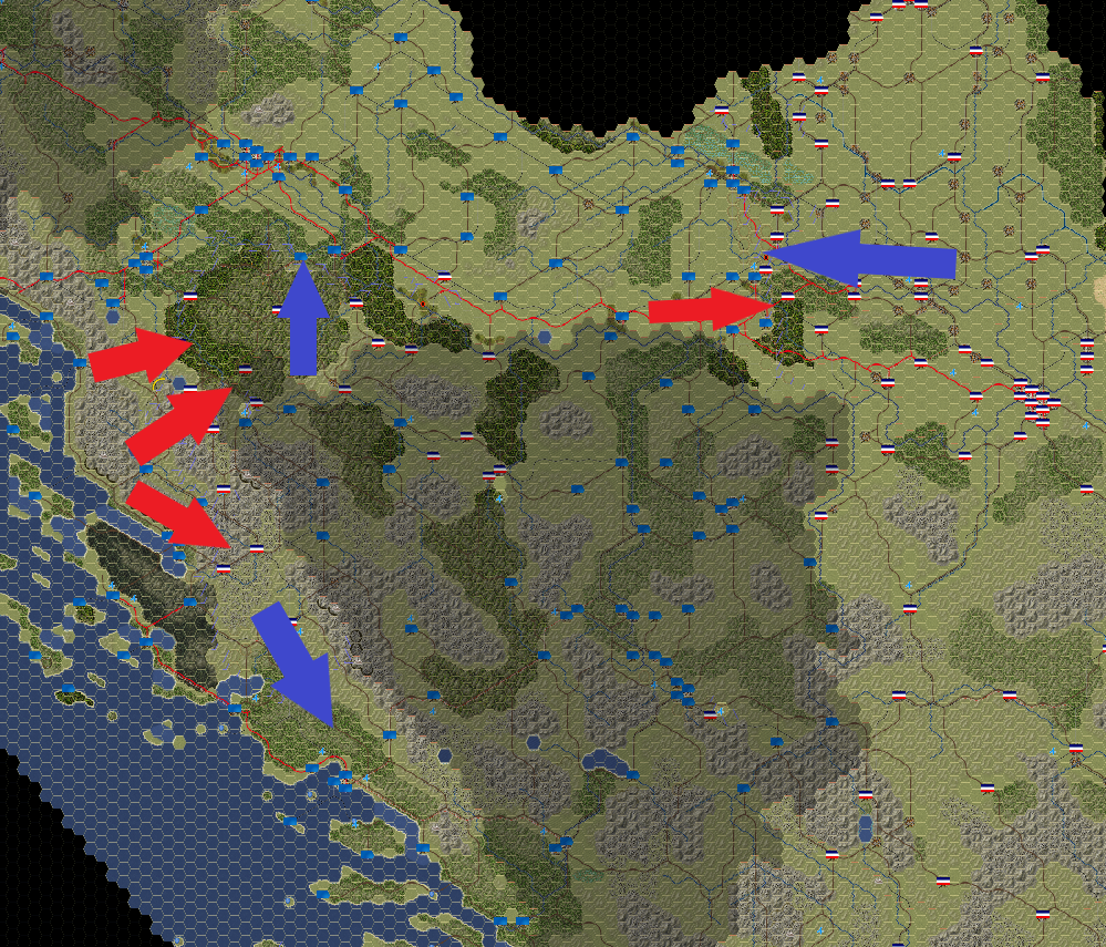 Offensives and Counter Offensives along the front