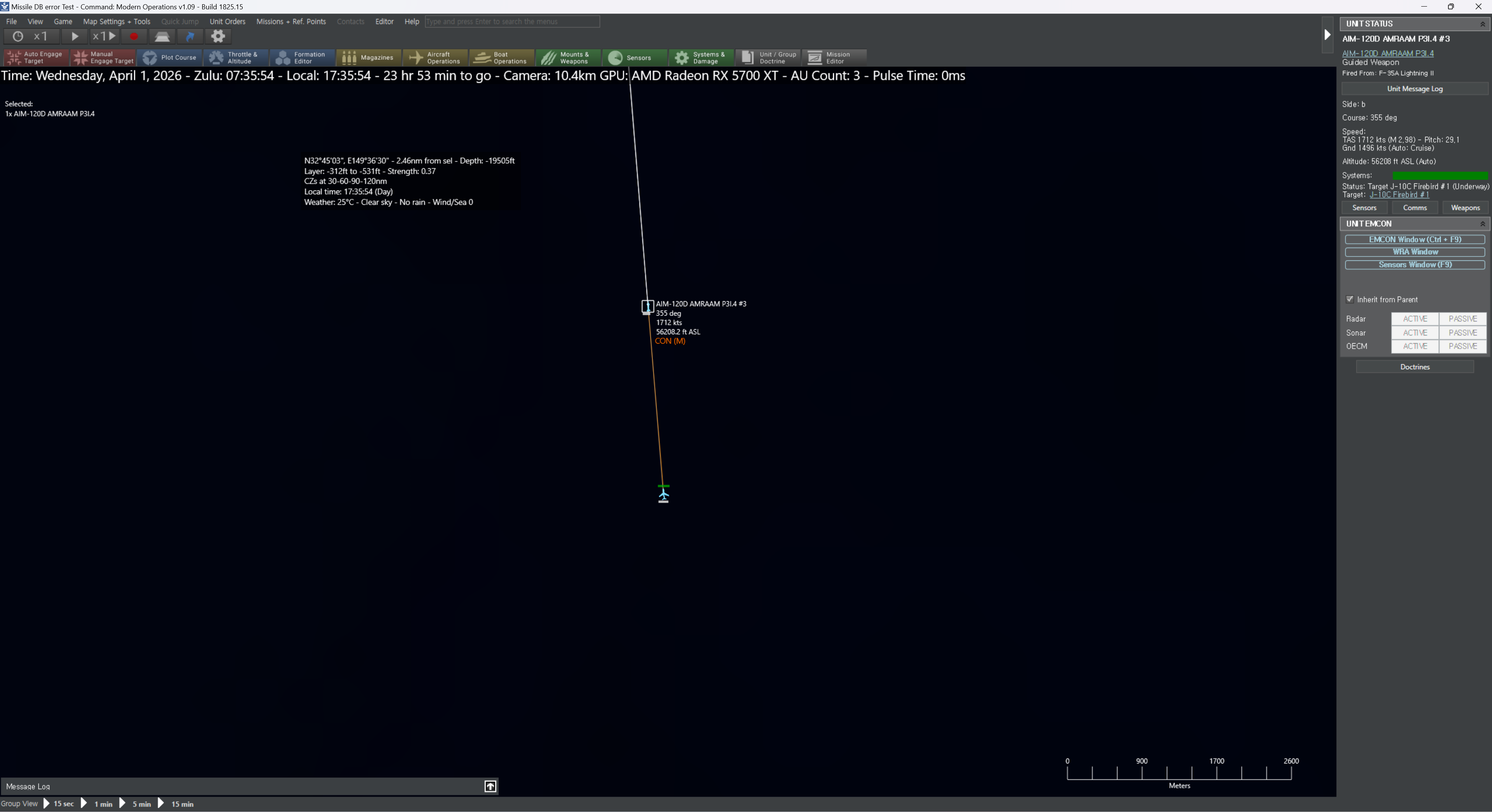 This is a photo from the experiment conducted in version 1825.15.