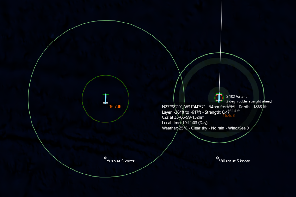 Valiant class at 5 knots