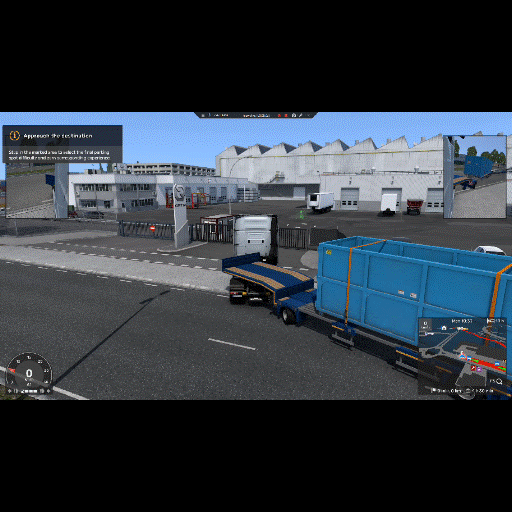 ETS2 pulling into destination in Barcelona-Barcelona Job