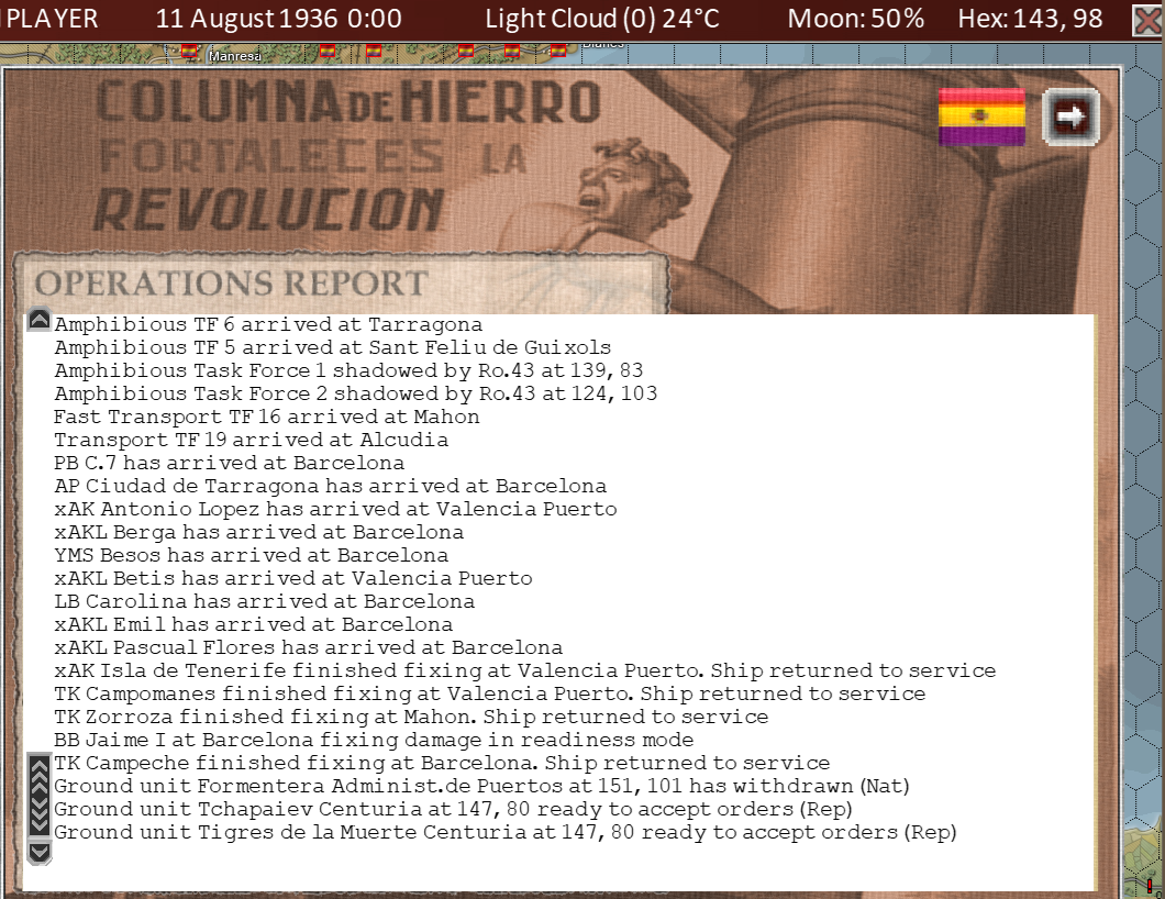 click on lines in the Operations Report and that will take you to the hex.png