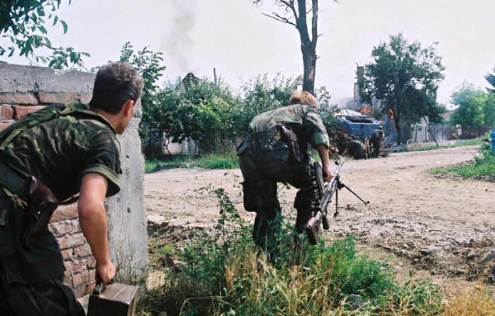 VRS Troops Fighting in a Village