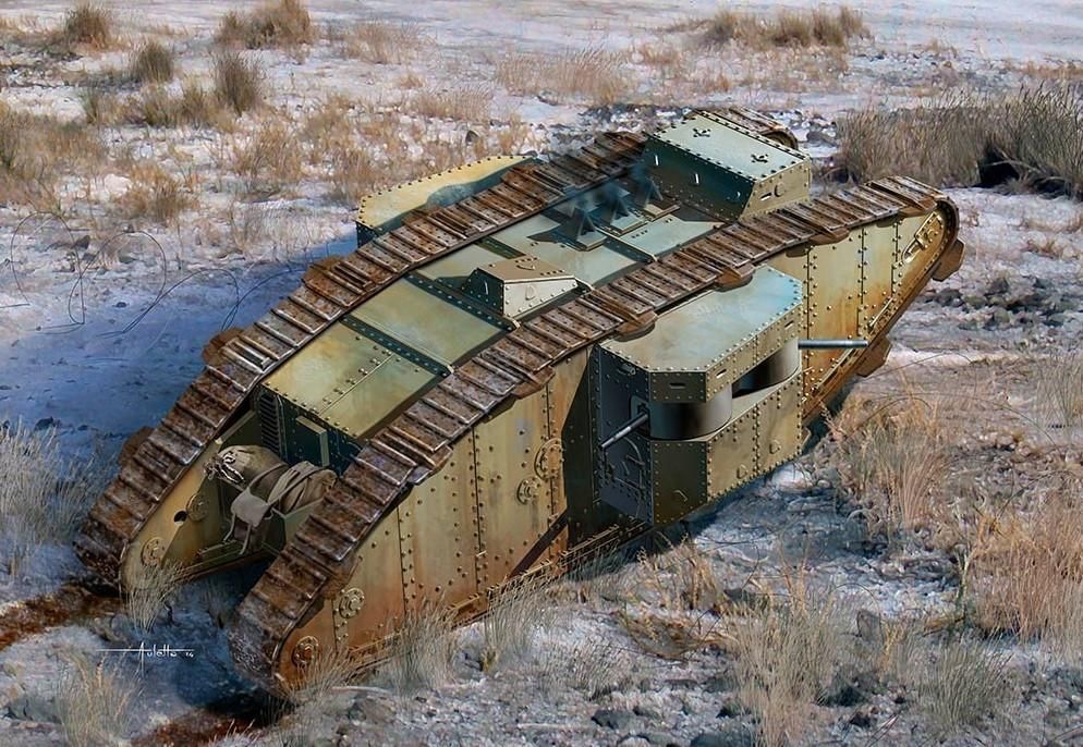 Mark II 'Female' heavy machinegun tank 1917.jpg