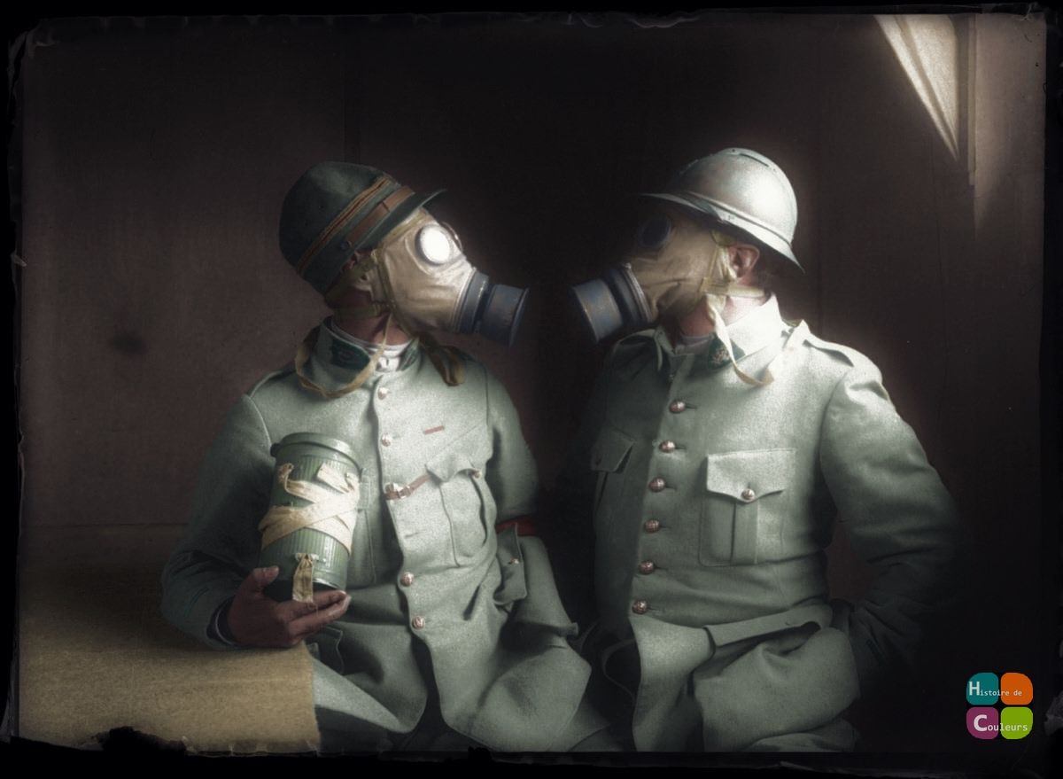 ItalianSoldiers try out their new gasmasks.jpg