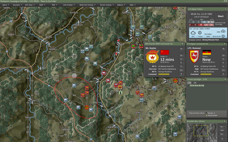 reinforced NATO tanks behind WP units