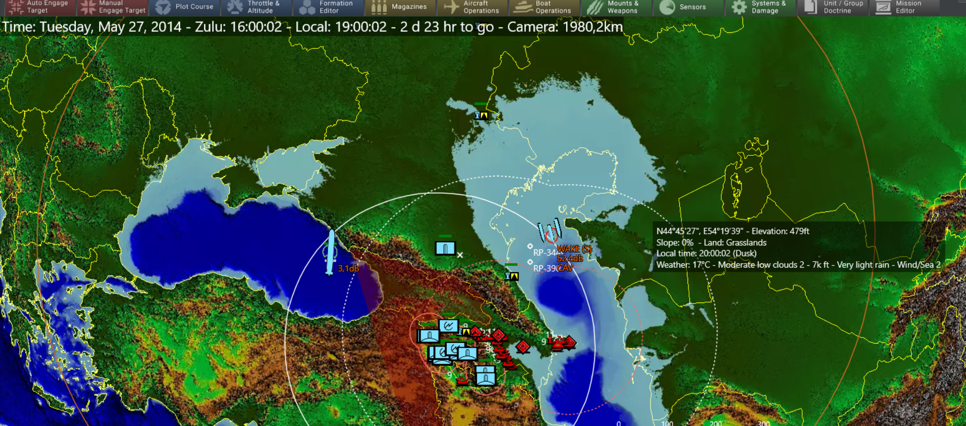 When I move the slider to about 25%, ships and aircrafts is too large.