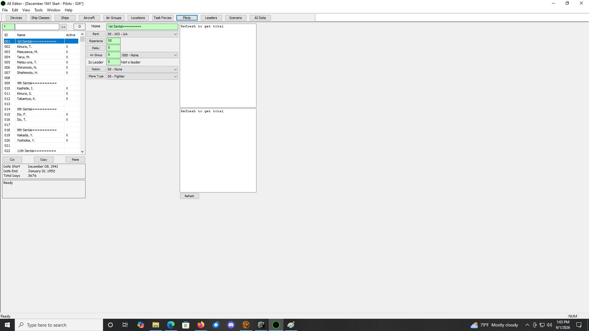 Editor Pilot Tab