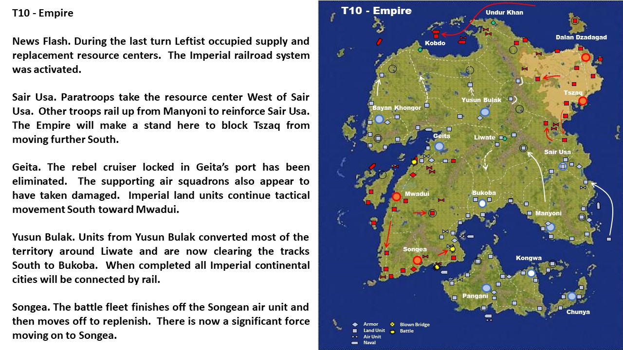 Turn 10 – Empire<br />Empire advances in Songea