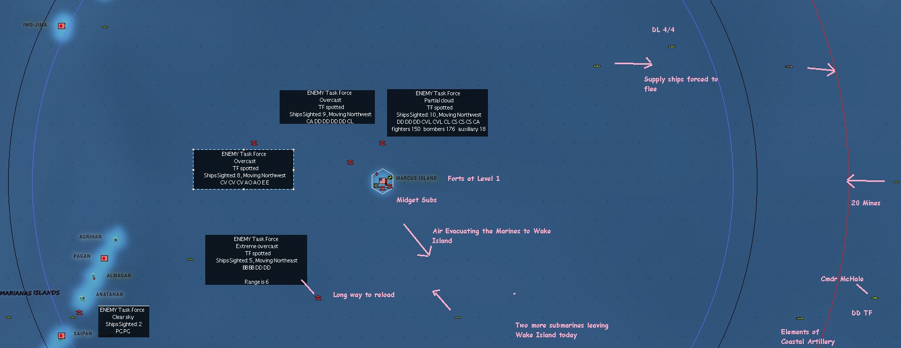 IJN Concentration around Marcus