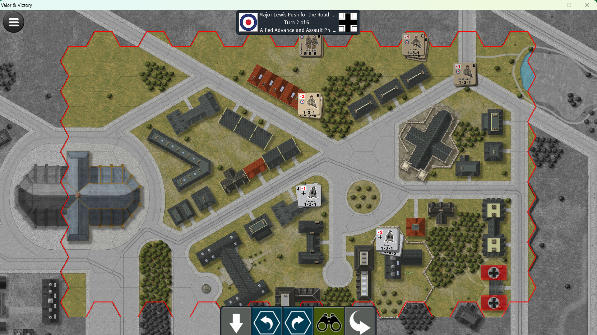 One stack keeps the enemy busy.