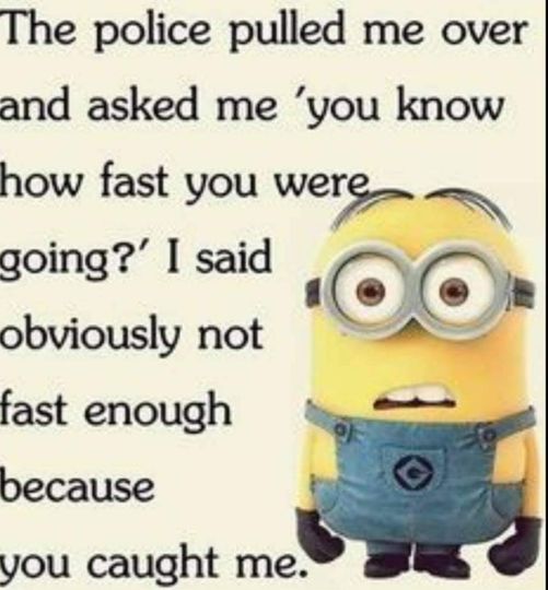 minion the police asked me if I knew how fast i was going.jpg